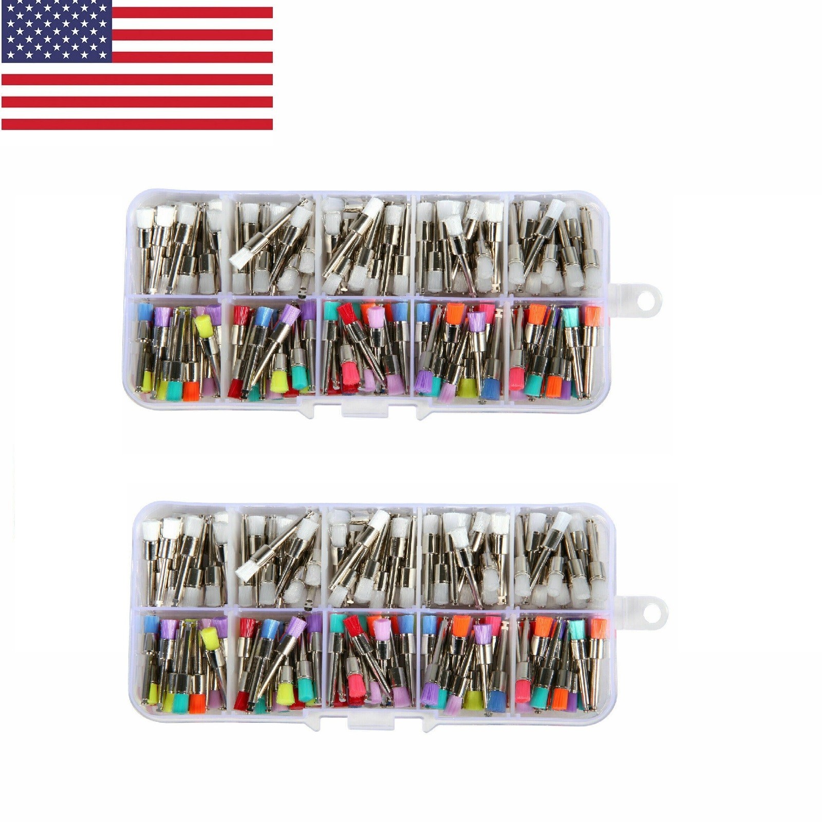 400pcs/ 2 boxes Mixed Types Dental Prophy Brush Brushes Polishing Polisher Cups