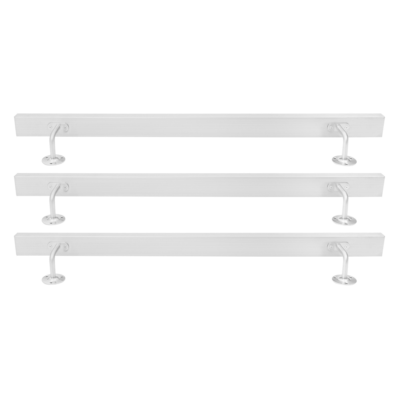 3.05M Stainless Stair Rail 101×9.8cm – Baking Paint Rectangle, Wall Mount