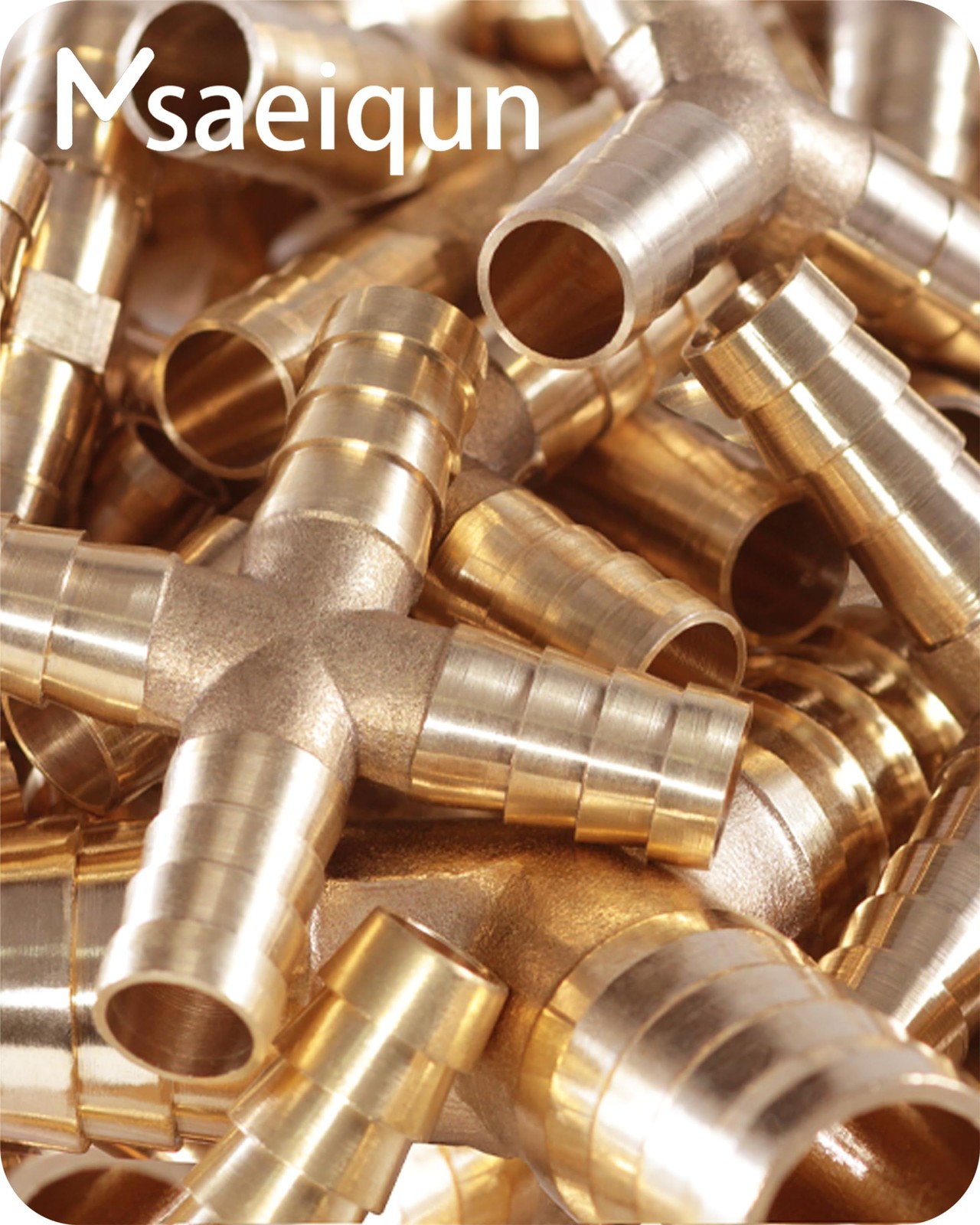 MSAEIQUN 5/8″ X 1/4″ X Brab Reducing Tee to 5/8″, Brass