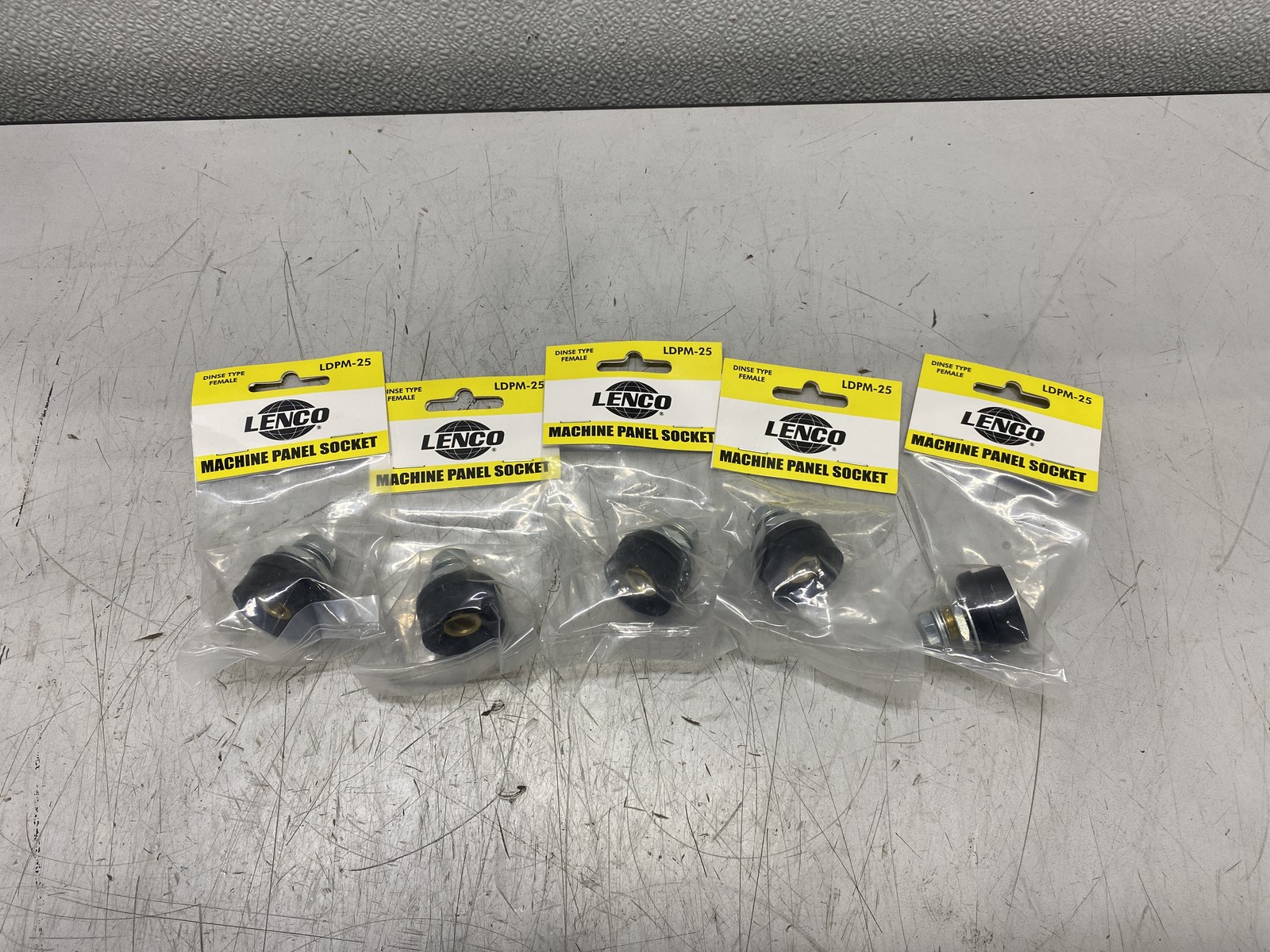 Lot of 5 Lenco LDPM-25 Machine Panel Socket 08105