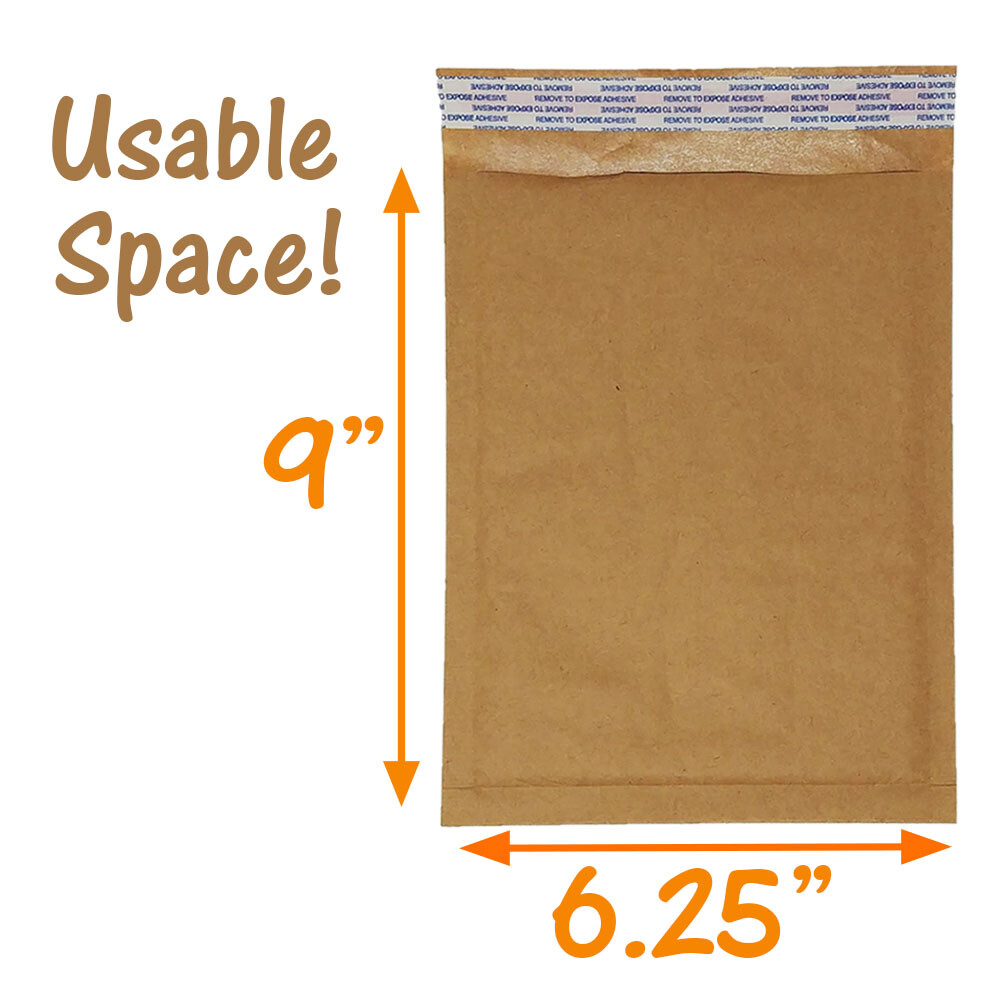 6×10″ Brown Kraft Bubble Mailers Recyclable Padded Shipping Mailing Envelopes!
