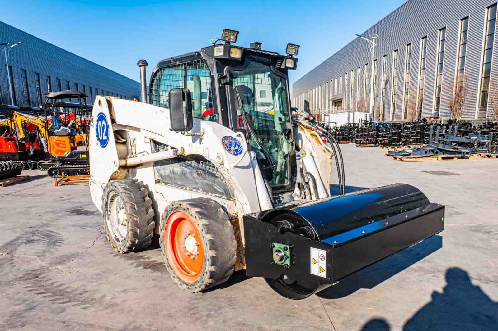 Vibratory Roller Road Compactor Attachment for Bobcat Skid Steer Loader