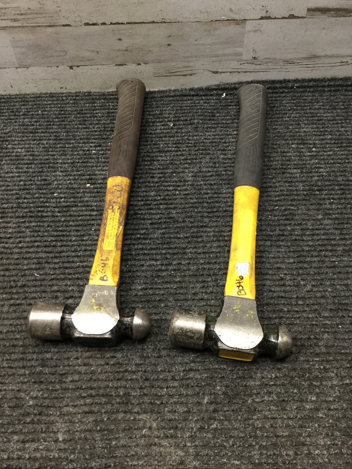 Lot of 2 Used Northern Industries Ball Pein Hammer Metal Peen 24oz