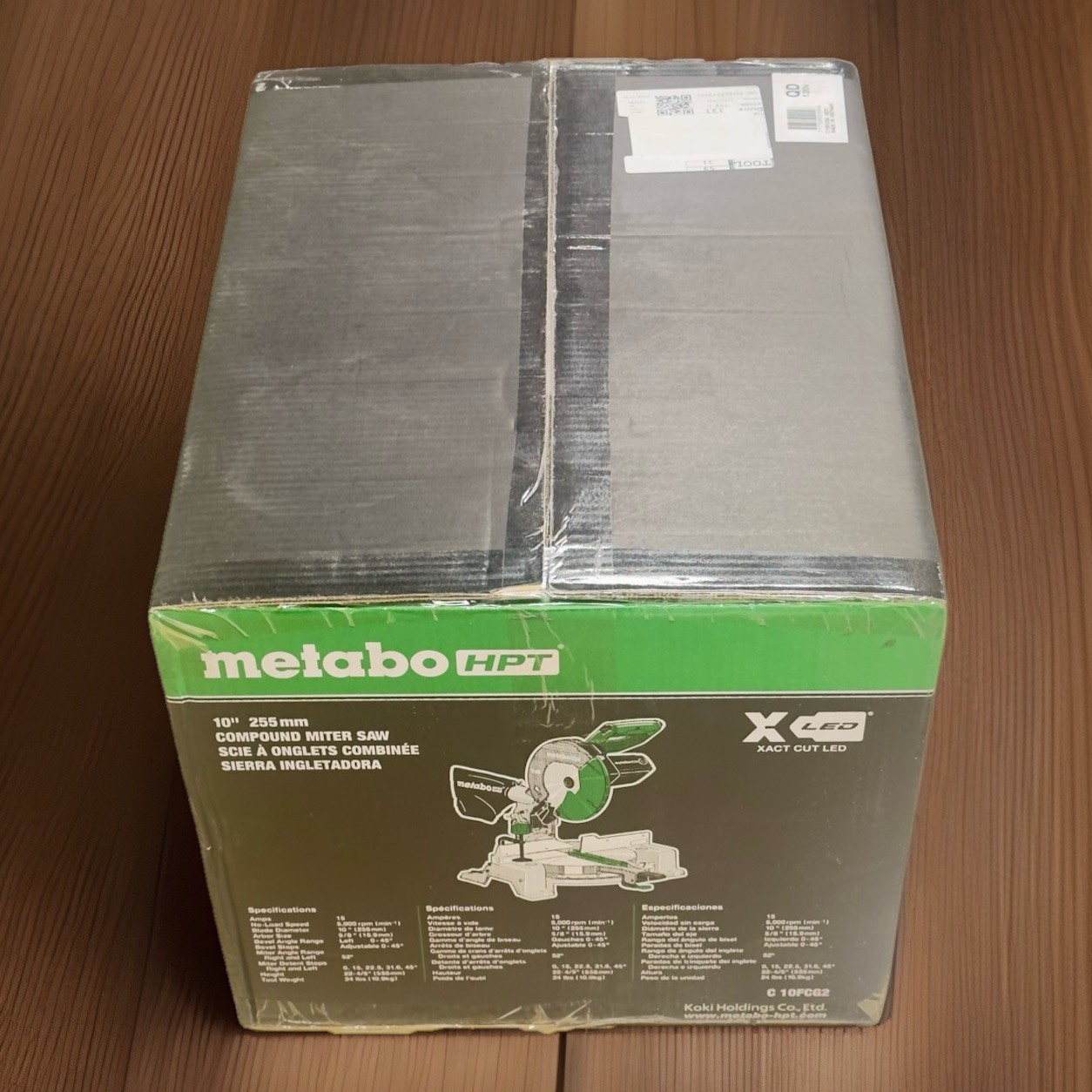 Metabo HPT 10″ 15-Amp Single Bevel Compound Corded Miter Saw C10FCG2 – NEW
