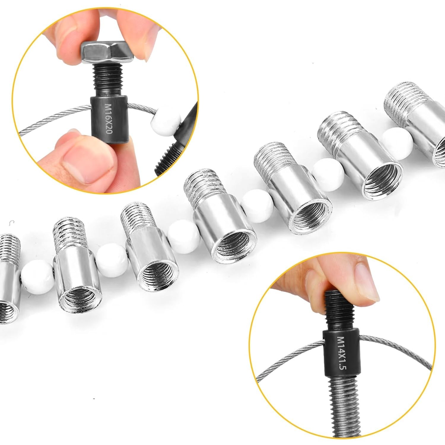 Nut and Bolt Thread Checker Inch & Metric Thread Gauge Nut and Bolt Size Gauge