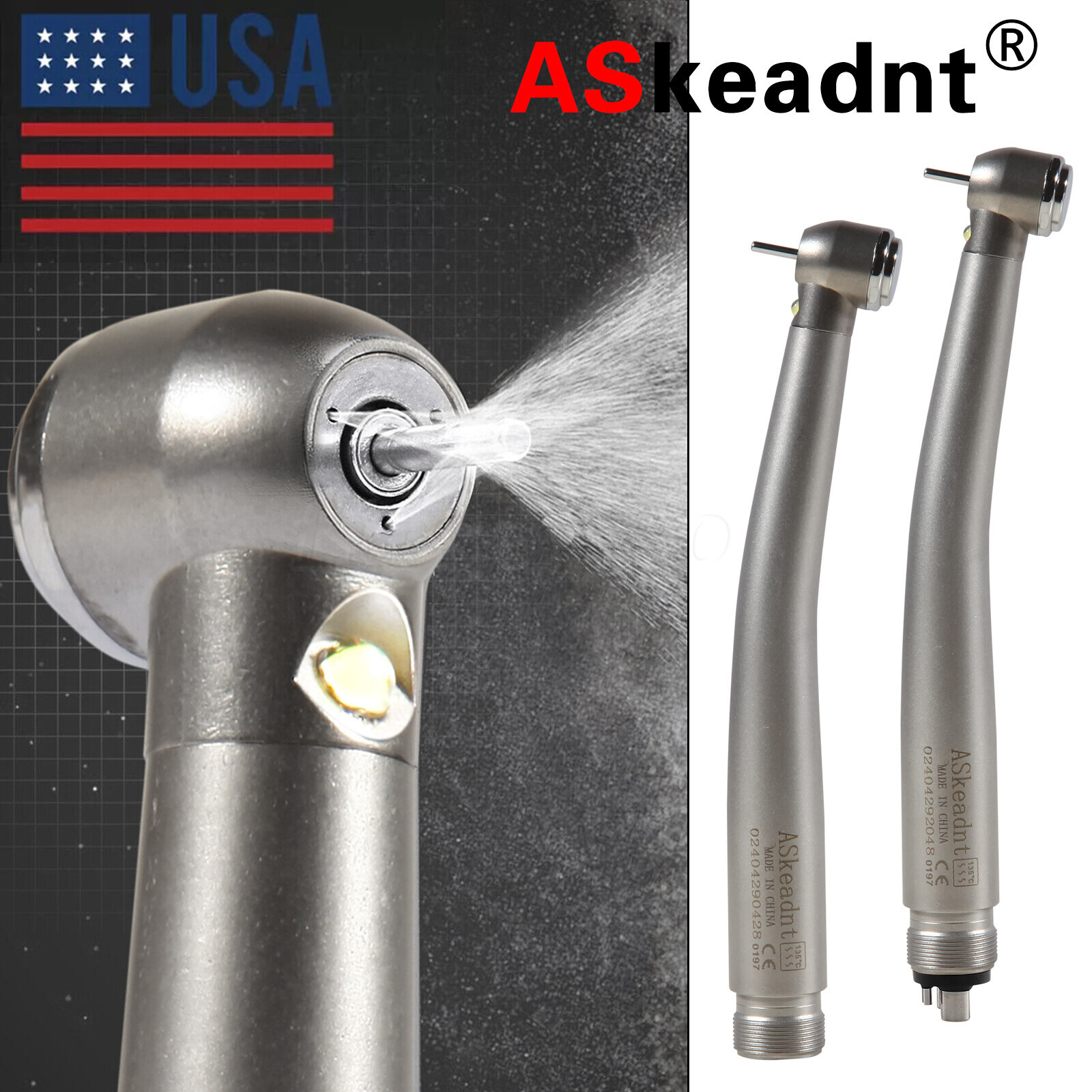 Estilo NSK Dental Pieza mano LED de alta velocidad Pana MAX EK LED 2/ 4Hole USA
