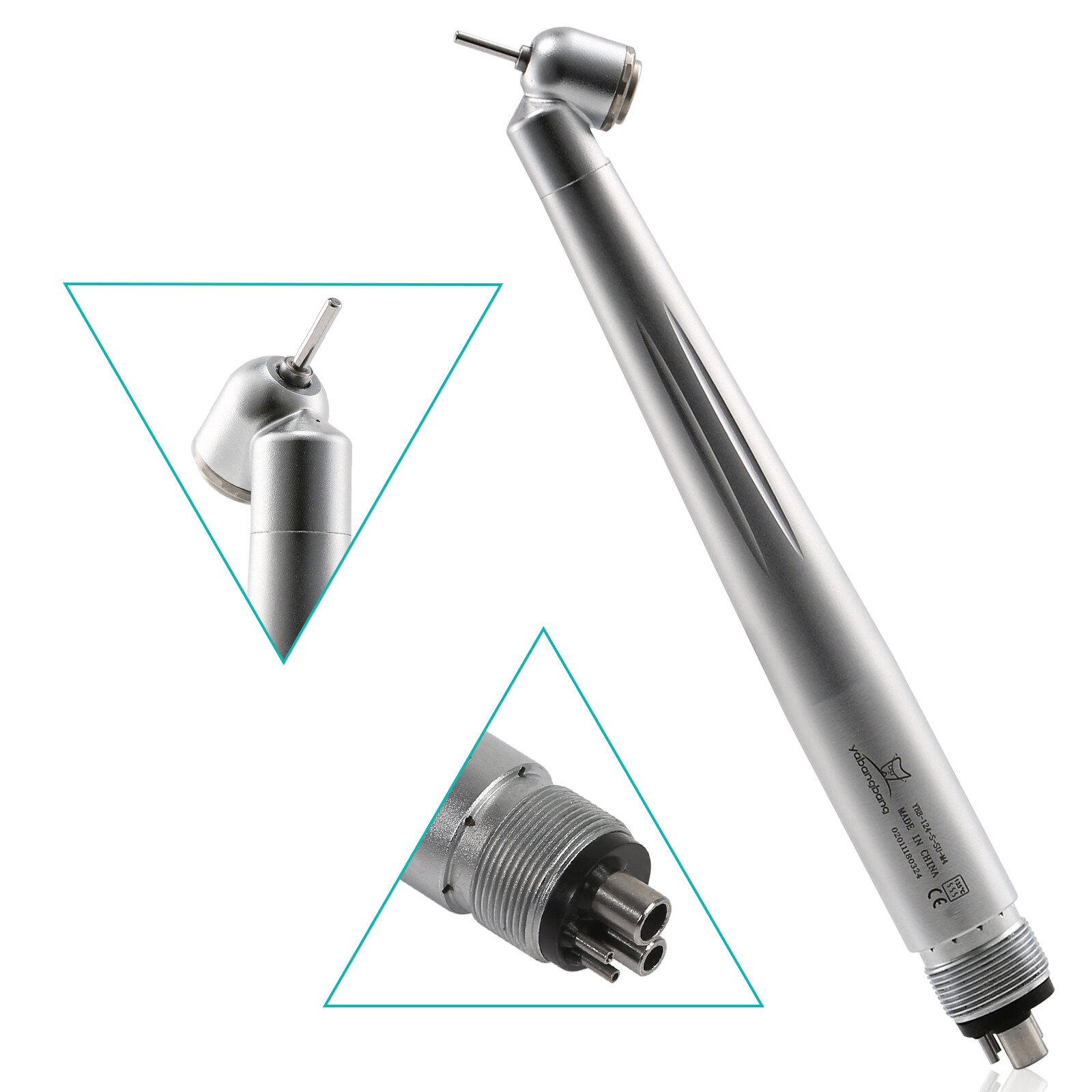 1-5pcs Dental 45 Degree Surgical High Speed Handpiece Push Button 4Hole WCA4