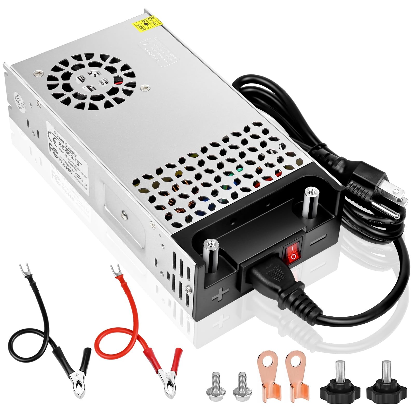 12V 500W New Version AC to DC Converter, 120V to 12V Power Supply, Switching …