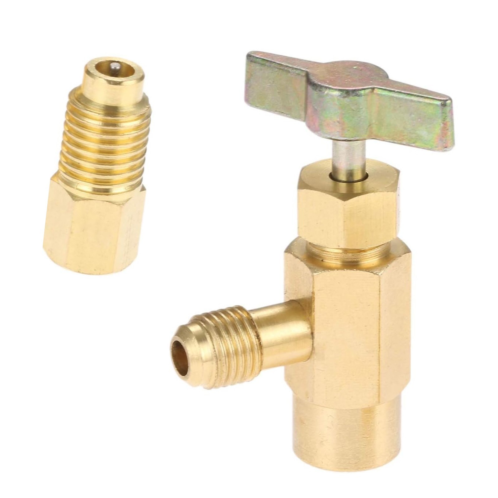 Refrigerant Can Tap Valve R1234YF Self Sealing Bottle Opener R134A Adapter 1/4″