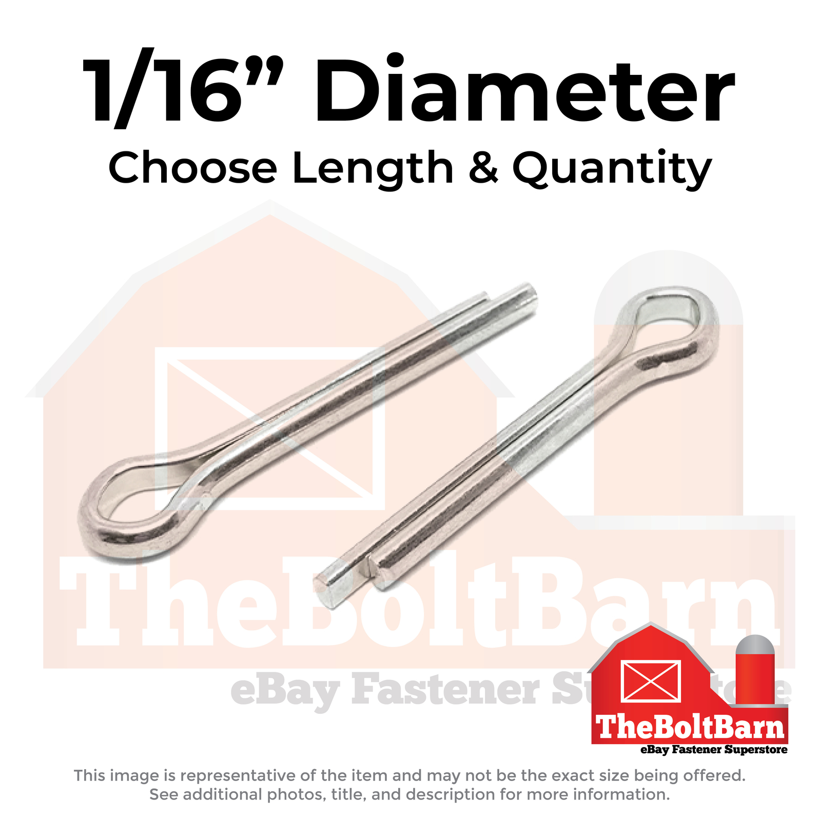 1/16″ Stainless Extended Prong Cotter Pin (Choose Length & Qty)