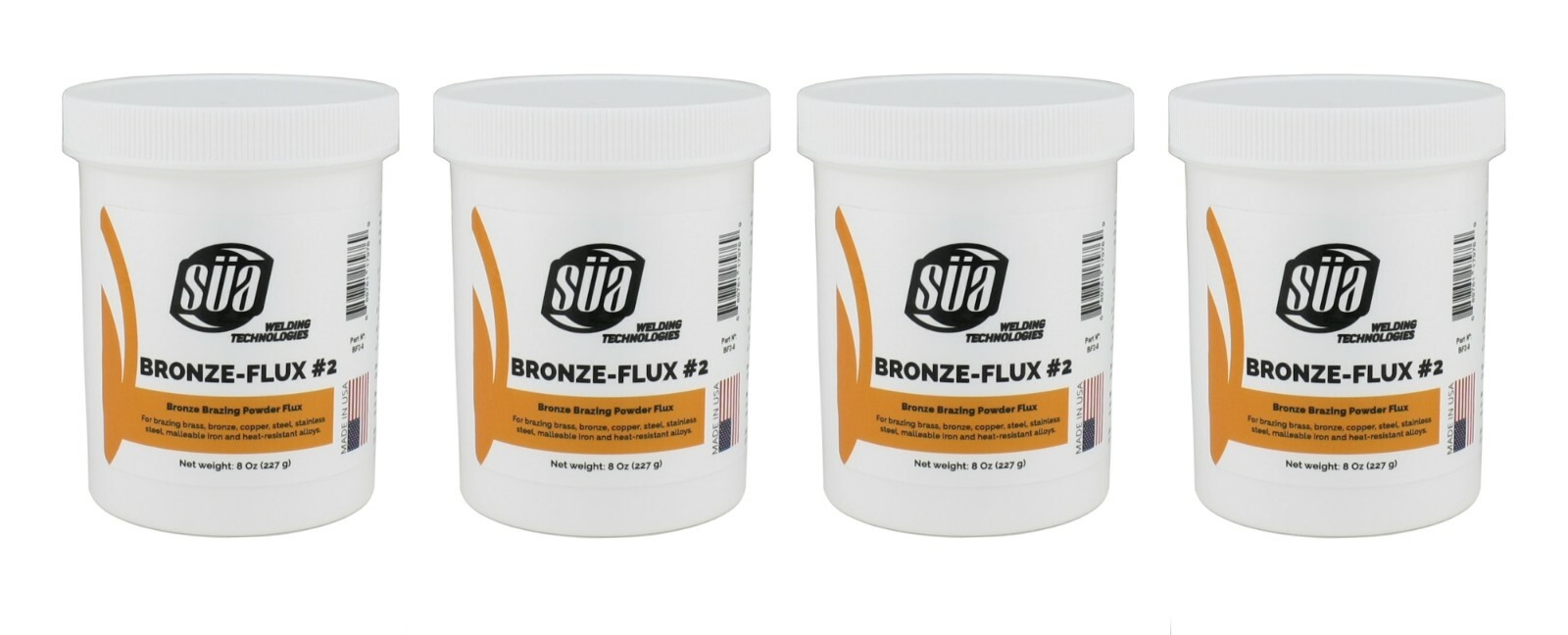SÜA – Bronze Brazing Flux Powder – 8 Ounces Jar. (4-PACK)
