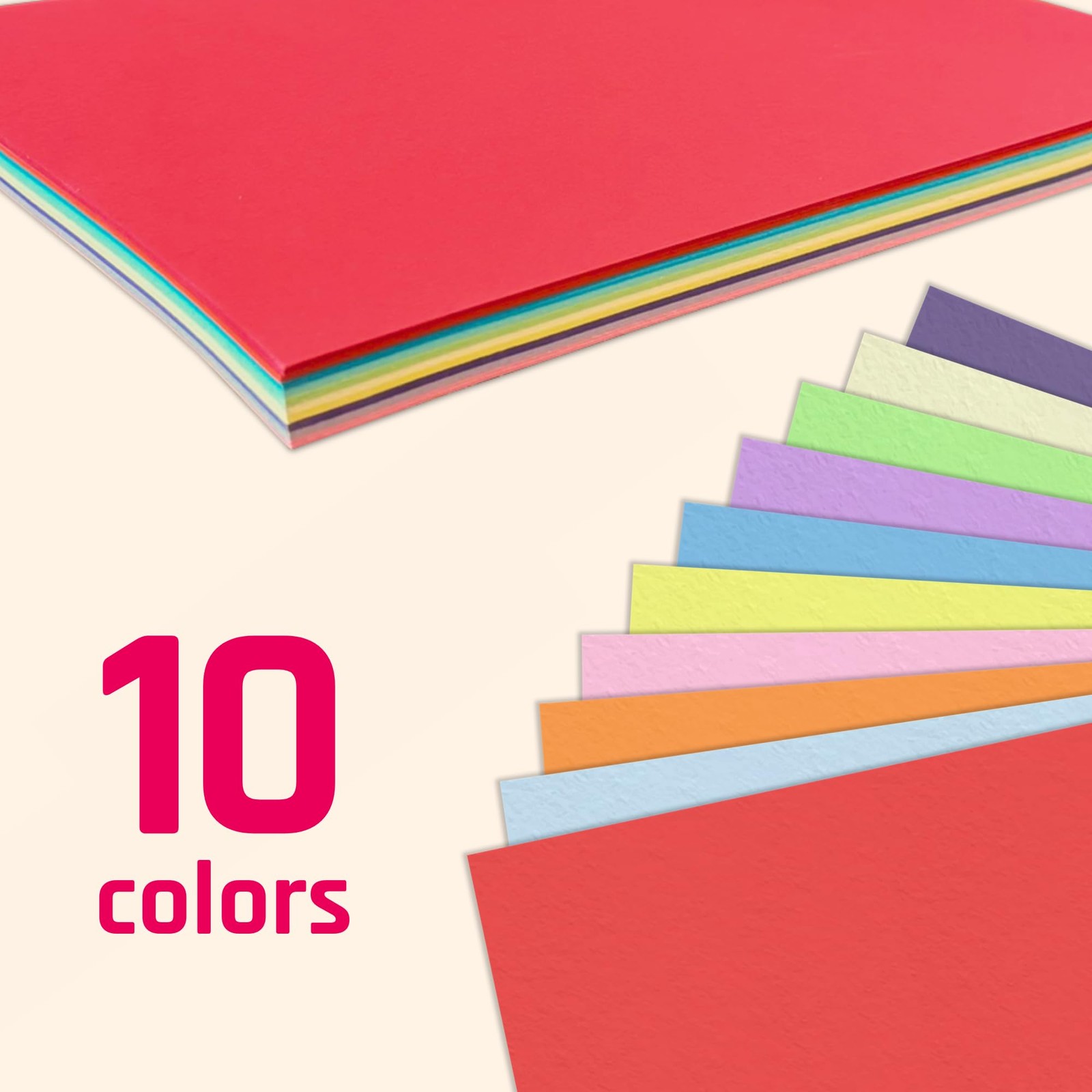 50 Sheets, (32 lb/120 gsm) – Colored Paper Card Stock for Printer, Colorful C…