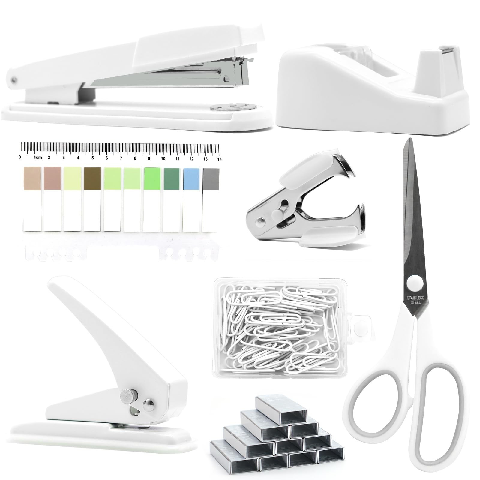 sportsvoutdoors White Desk Accessories, Modern Minimalist Office Supplies Set…