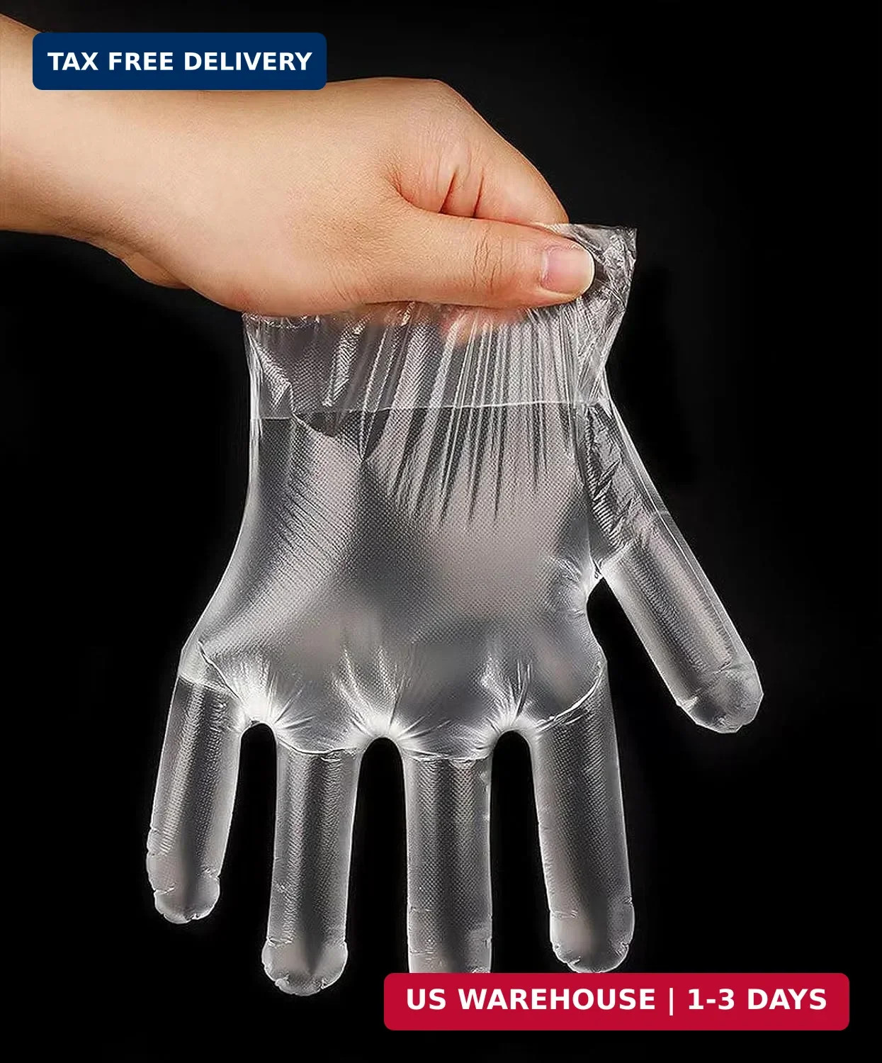 400 Count Disposable Poly Plastic Gloves for Cooking, Food Prep and Food Service