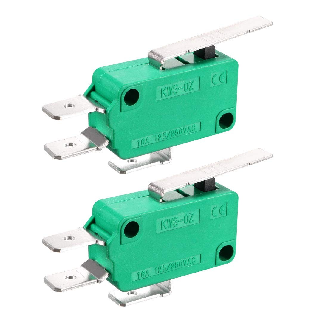 uxcell 2PCS KW3-OZ 16A 125/250VAC SPDT NO NC Hinge Lever Type Micro Limit…