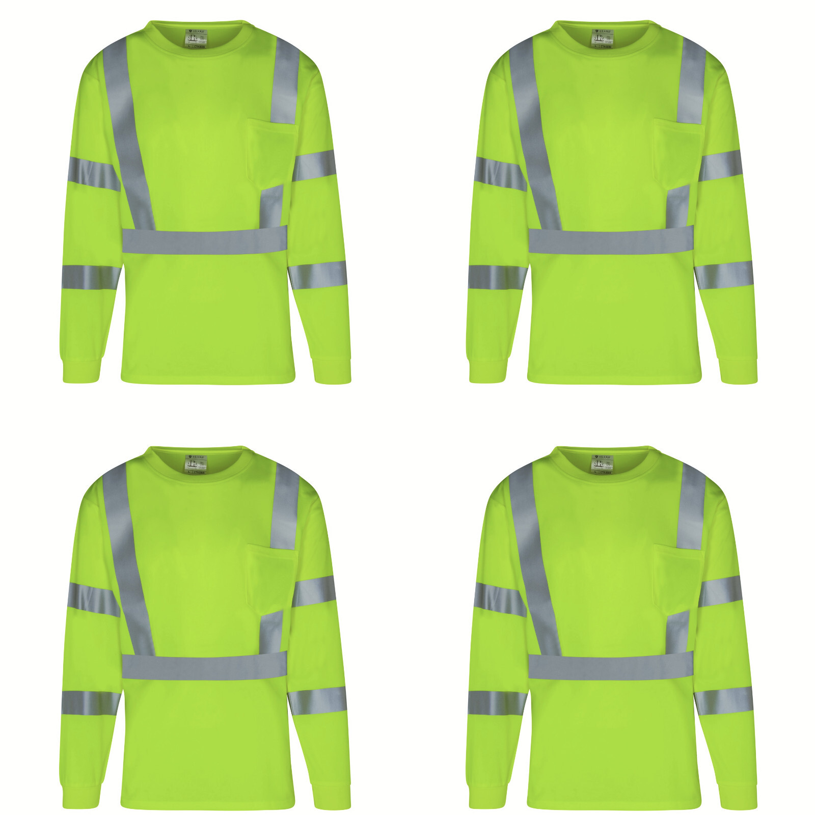 4 Pack Everyday ANSI Class 3 Long Sleeve UPF-50+ T-Shirt