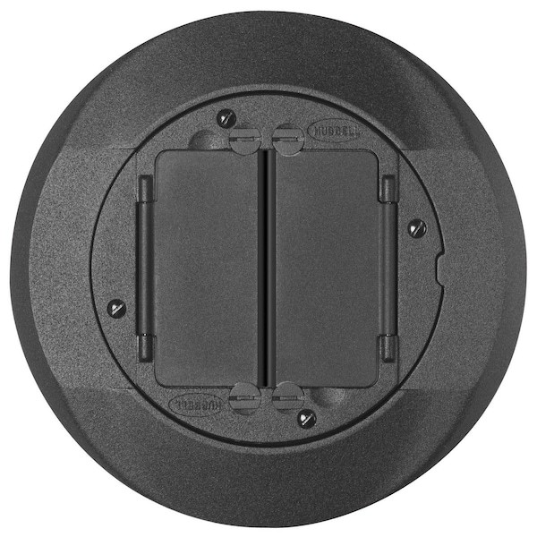 Hubbell Wiring Device-Kellems S1cfcbl Electrical Box Cover, 2 Gangs, Aluminum,