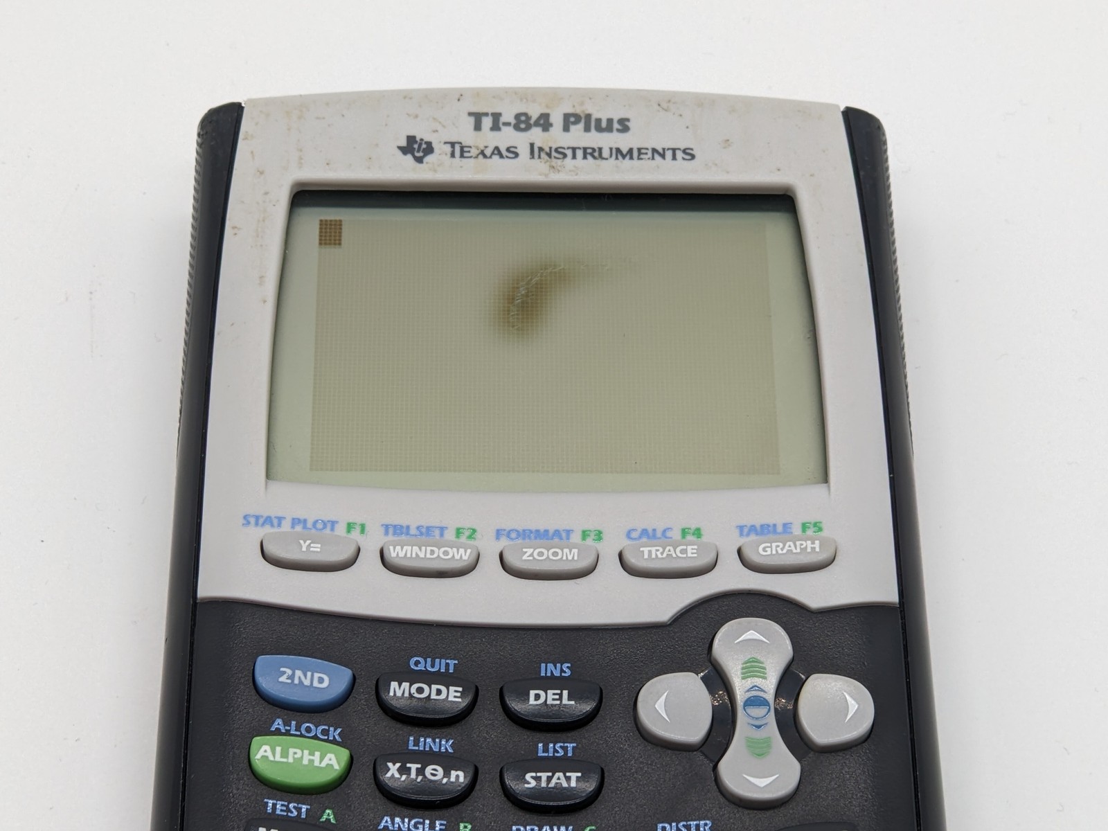 HEAVY USE Texas Instruments TI-84 Plus Graphing Calculator w/Cover Black Tested
