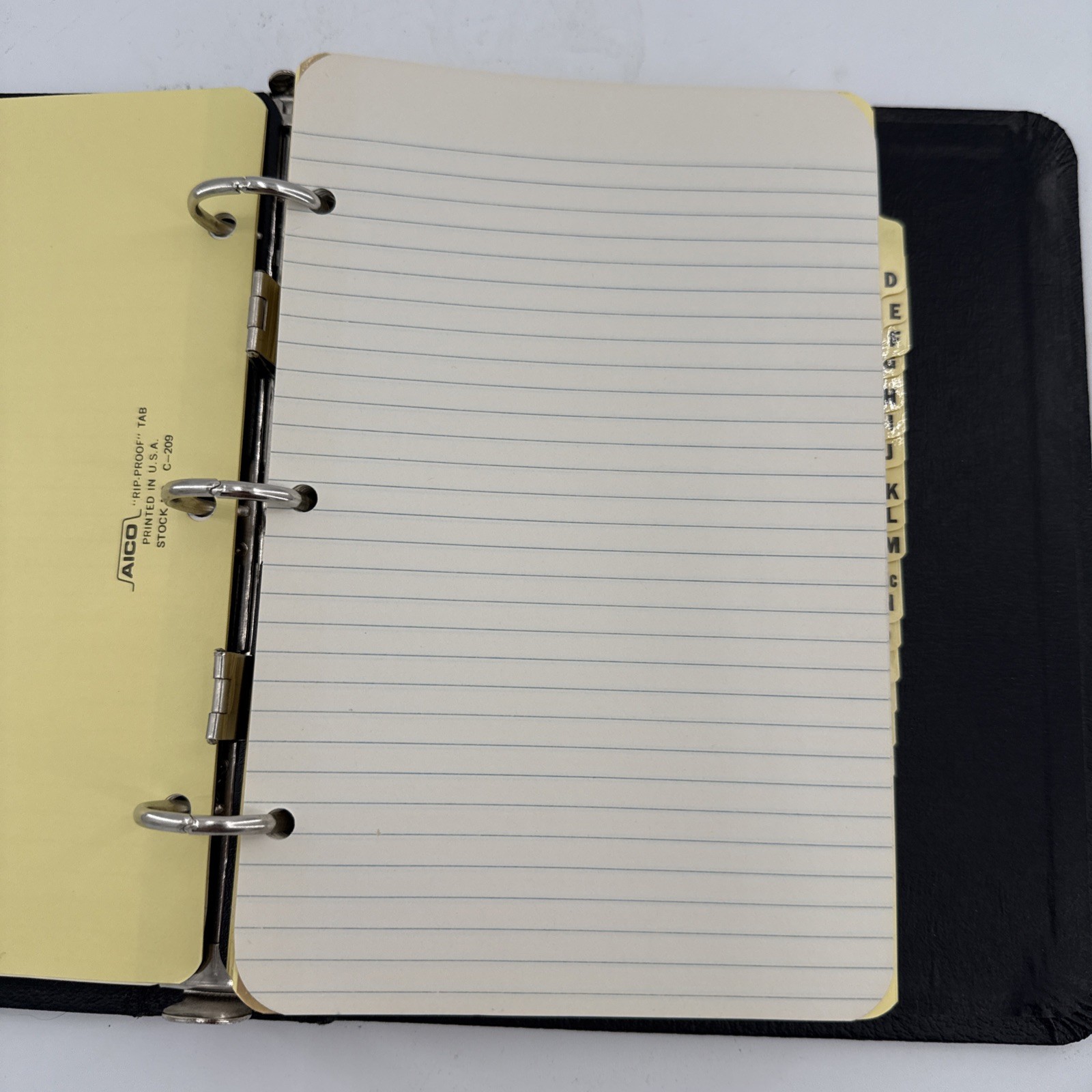 Vtg 3 Ring Loose Leaf Binder Stationary Aico Hard Cover Ledger Book NOS