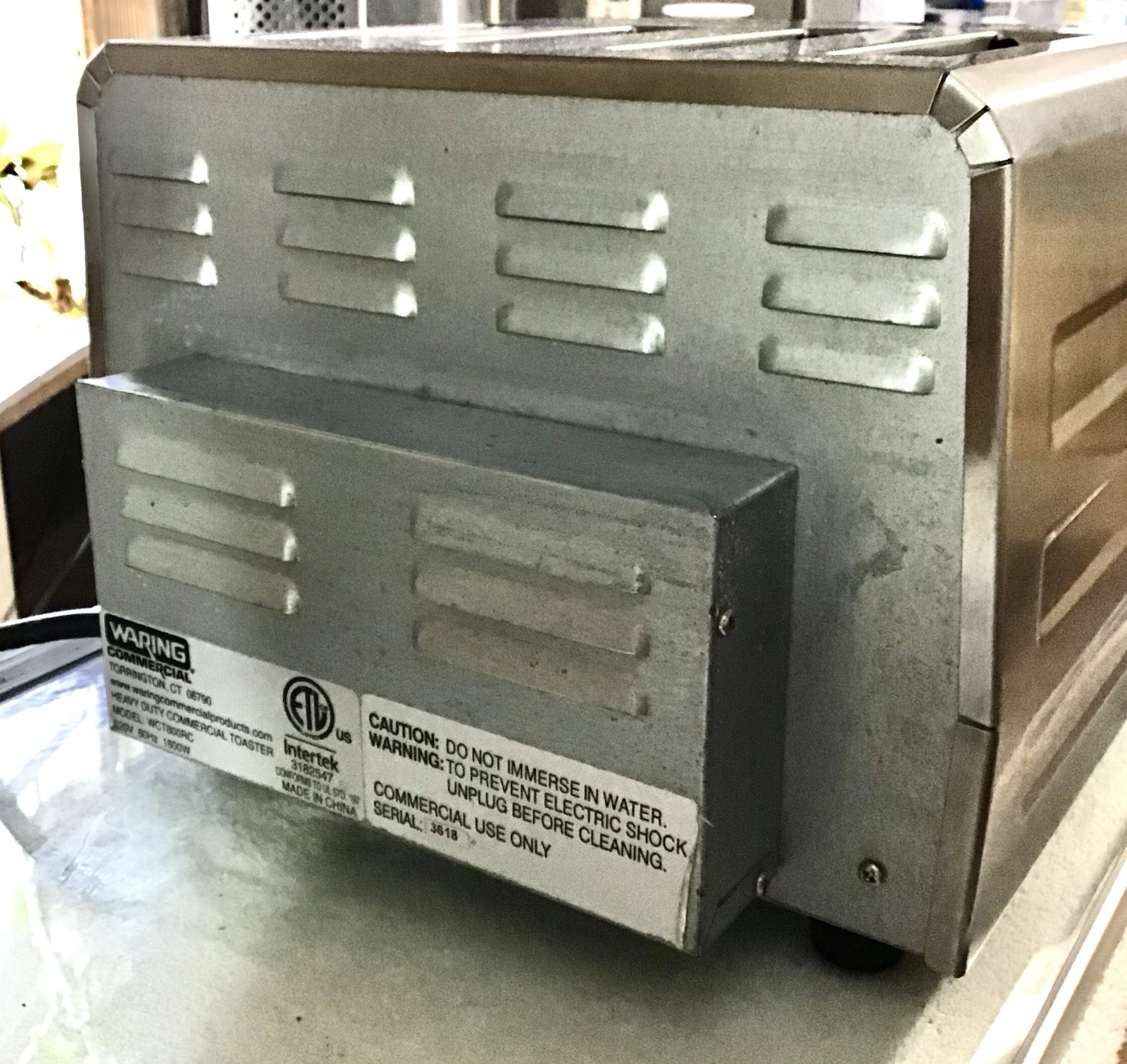 Waring WCT800RC Heavy Duty 4 Slot Commercial Toaster 120v~Tested~Works