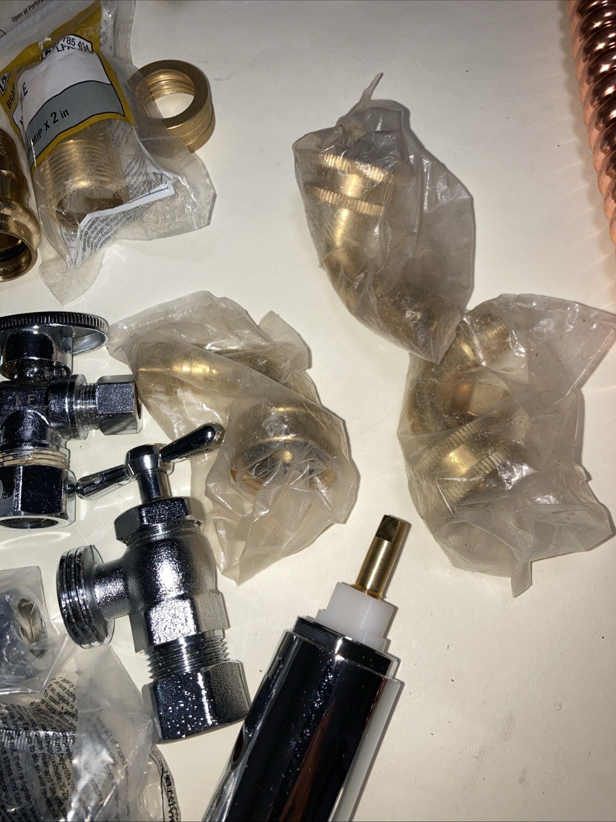 Shark Bite Mixed Fittings, Elbows, Valve, Hose brass, copper, & galvanized steel