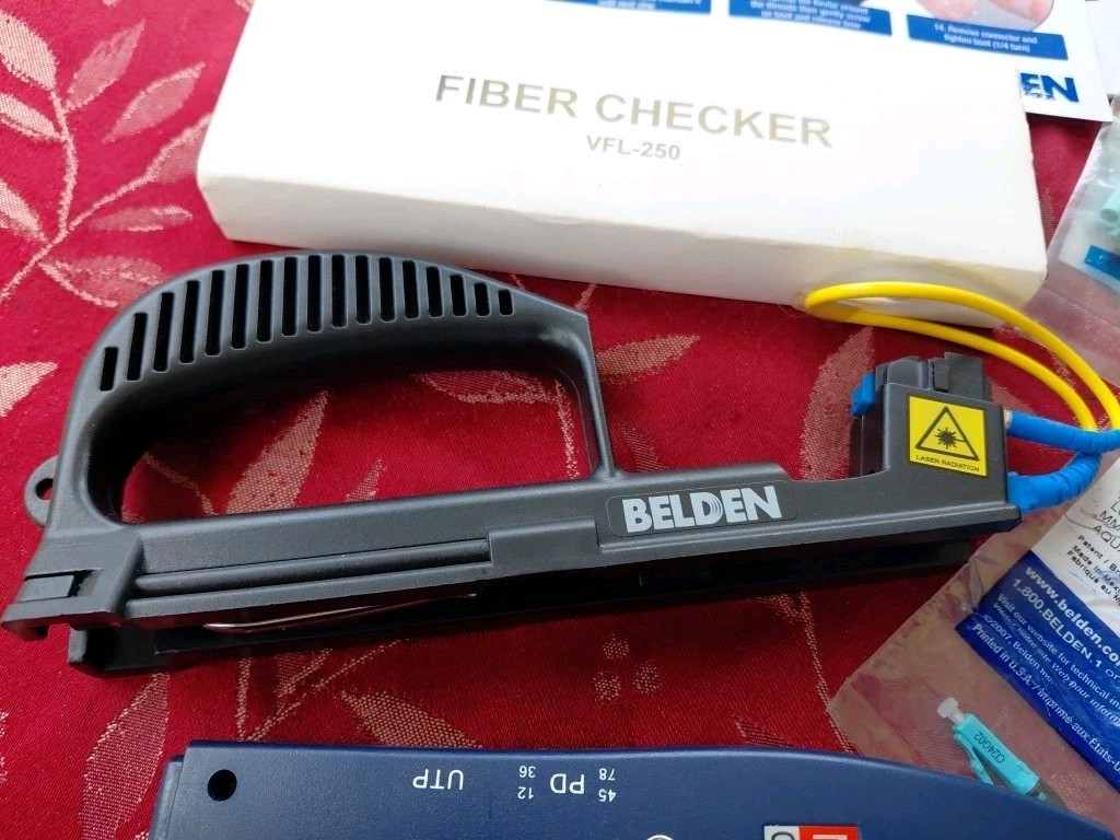 Belden FC-7R Fiber Optic Handy Cleaver,VFL-250 Checker,fiber Express,bag,more