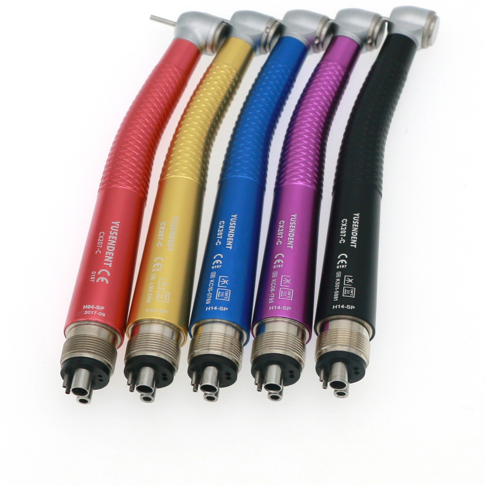 US COXO Dental High Speed Air Turbine Handpiece 4Holes Colorful CX207-C Standard