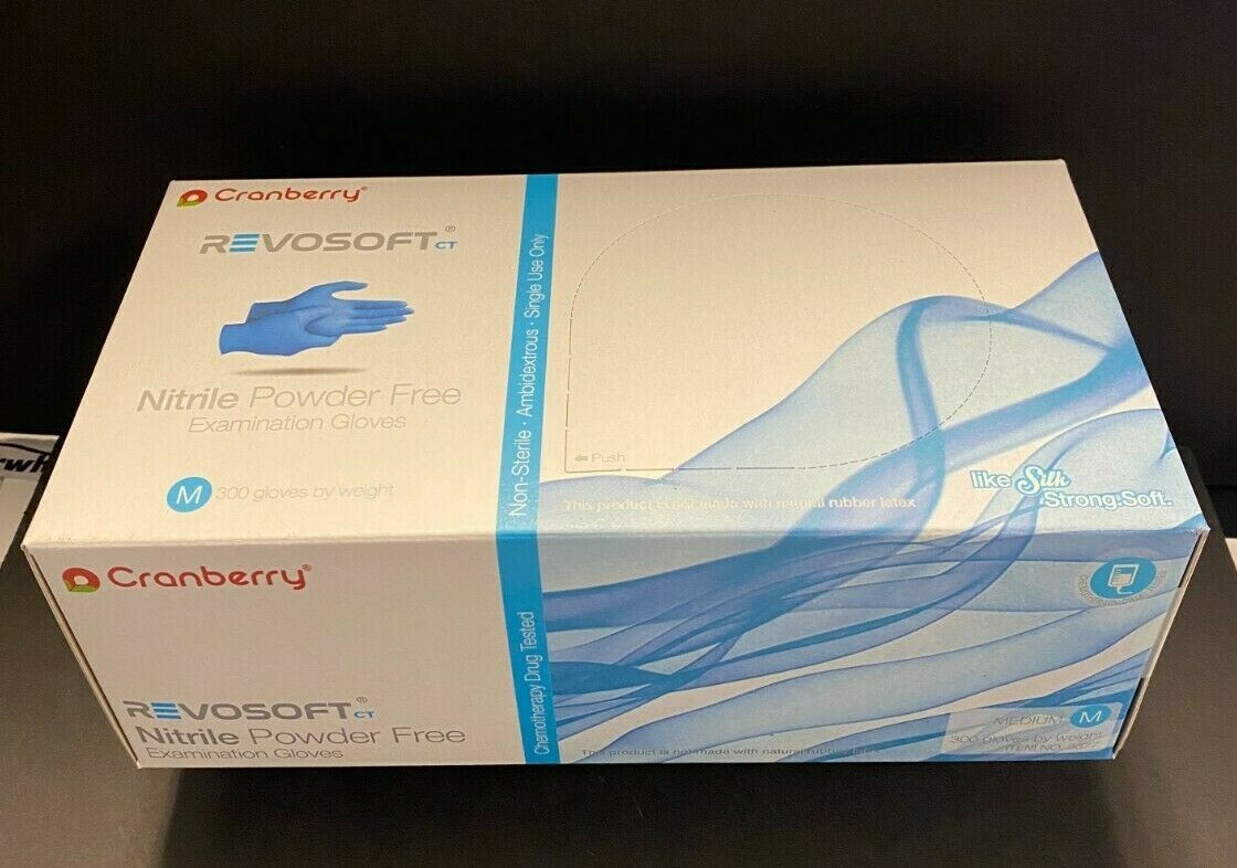 Cranberry RevoSoft ct Nitrile Powder Free Examination Gloves 33700 Series