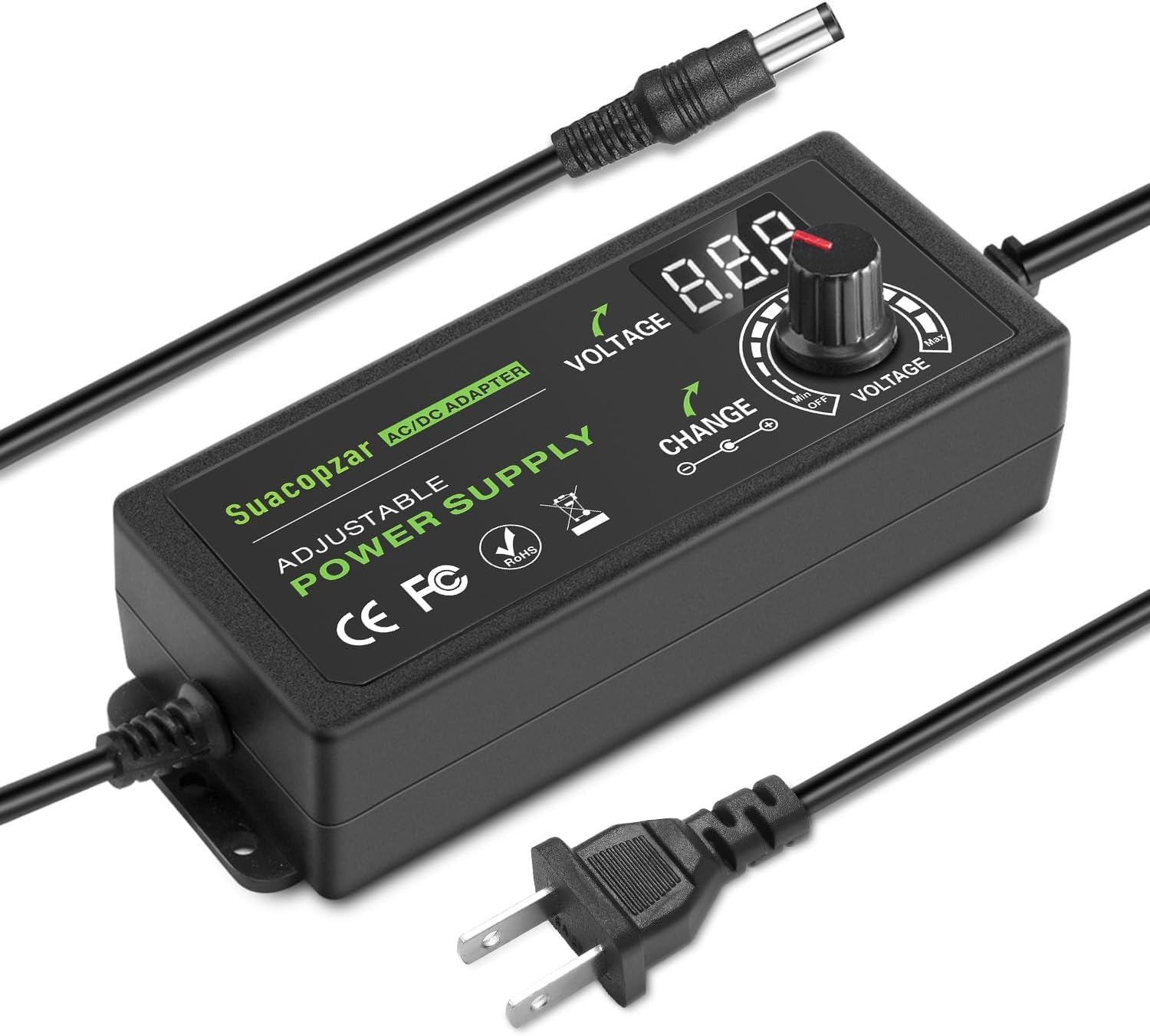 60W Power Supply Adjustable DC 3V ~ 12V 5A, Variable Universal Switching AC/DC A