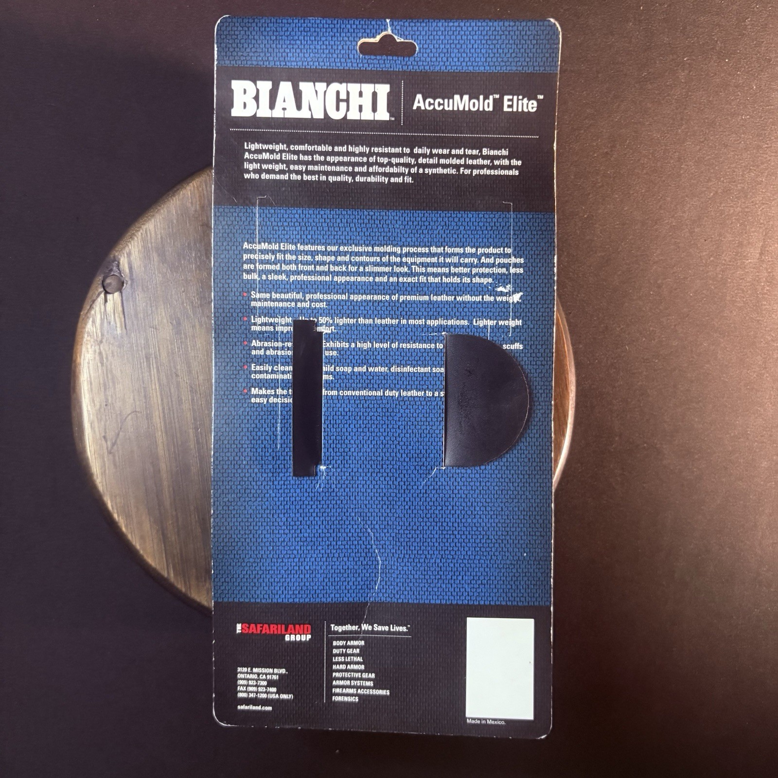 Bianchi 7907 Mace / Pepper Spray Pouch MKIV Basketweave Leather AccuMold