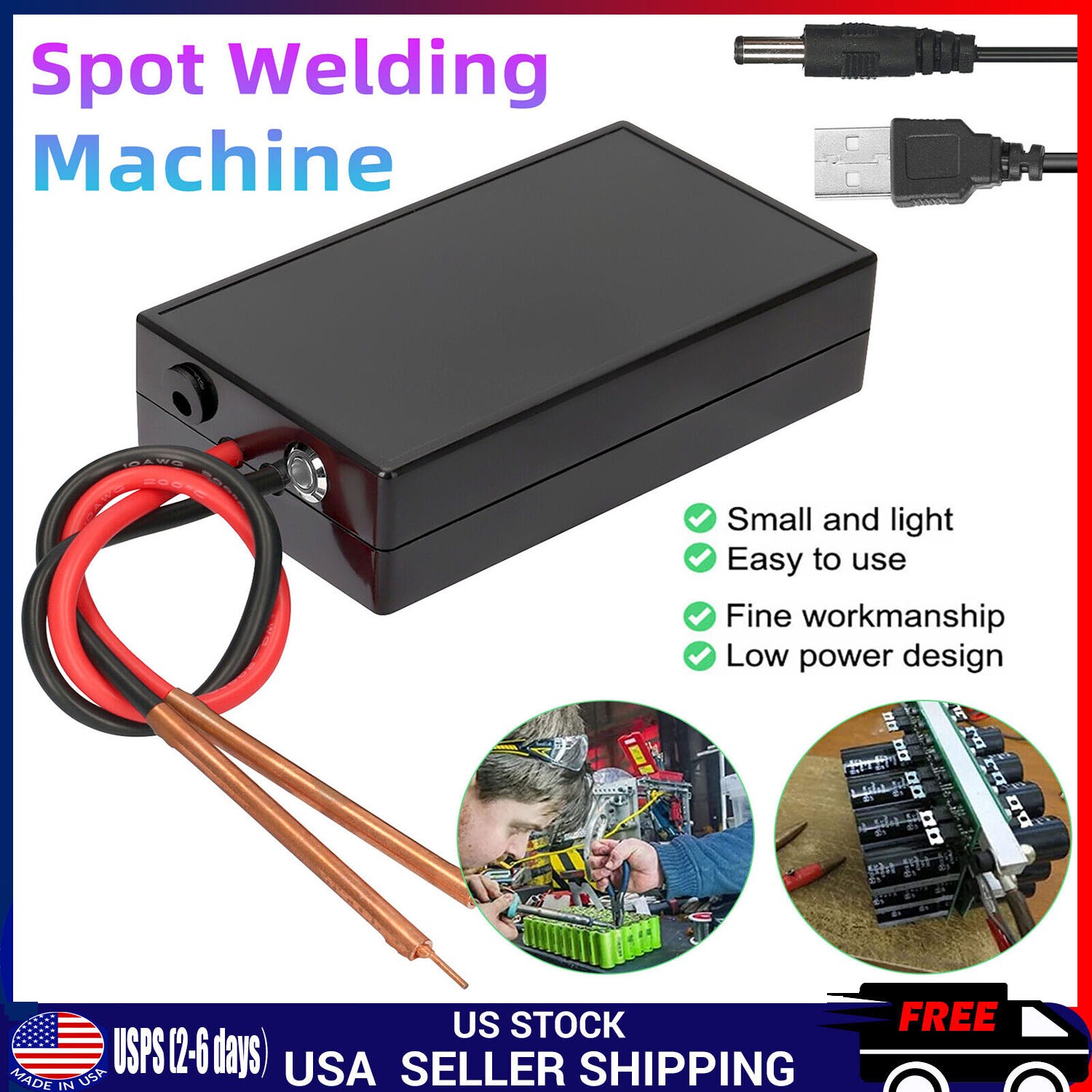 Mini DIY Spot Welder Machine 6 Gears For 18650 Battery Welding Tool Kit Portable