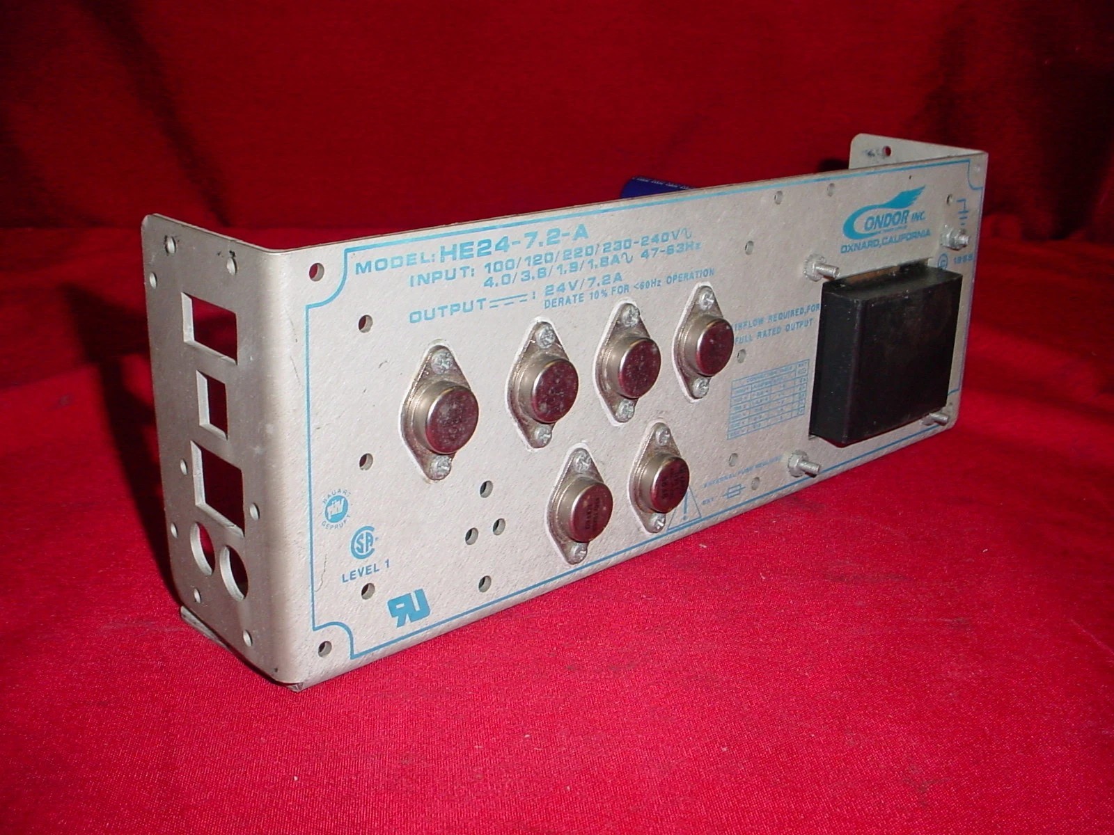 Condor HE24-7.2-A 24vdc 7.2a 173w Linear DC Power Supply