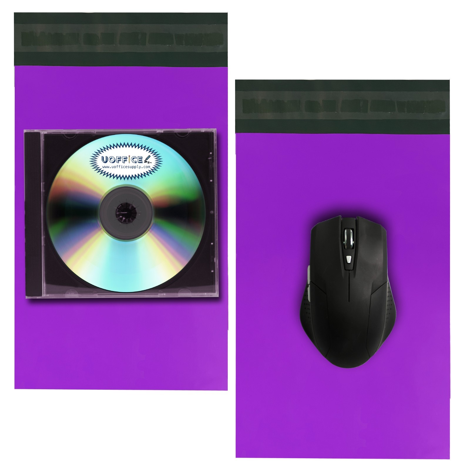 UOFFICE 500 Purple 6×9″ Poly Mailers Self-Seal Lightweight Shipping Bags