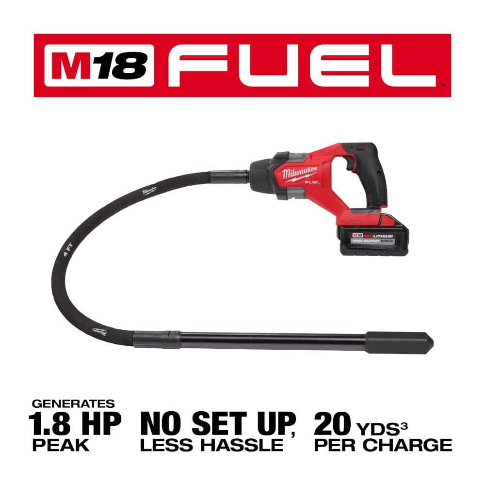Milwaukee M18 FUEL 18V Lithium-Ion Brushless 4 ft. Concrete Vibrator w/ Battery