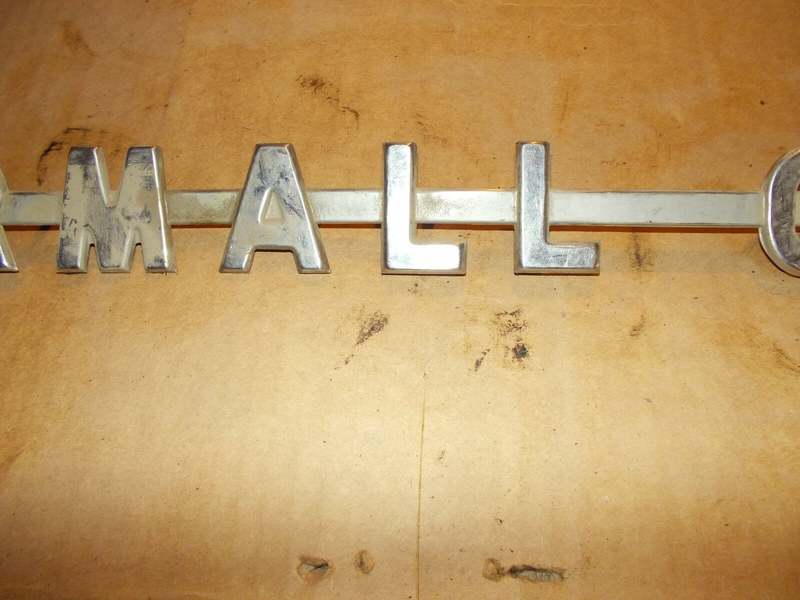 Farmall Cub tractor good Original IH IHC CHROME hood emblem F-A-R-M-A-L-L-C-U-B
