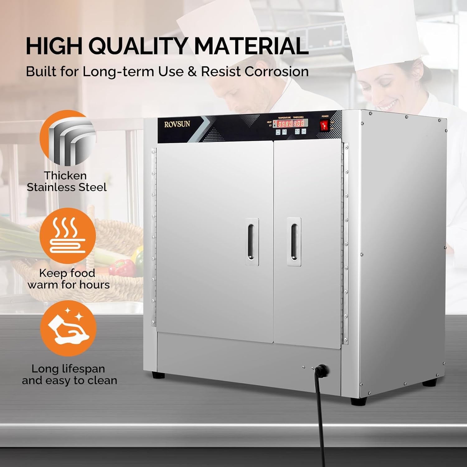 Commercial Food Warmer Countertop Hot Box Warming Cabinet for Restaurant Buffet