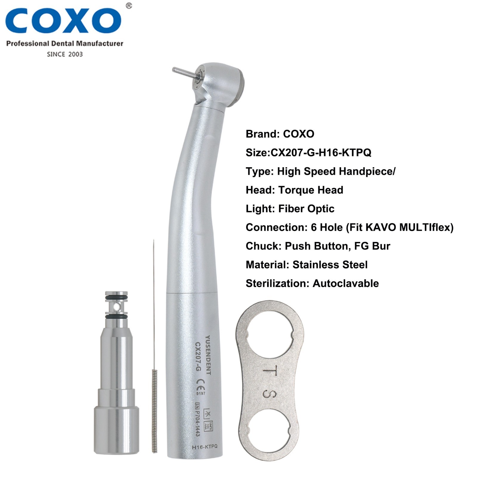 COXO Dental High Speed Fiber Optic Turbine Handpiece KaVo Multiflex LUX Coupling