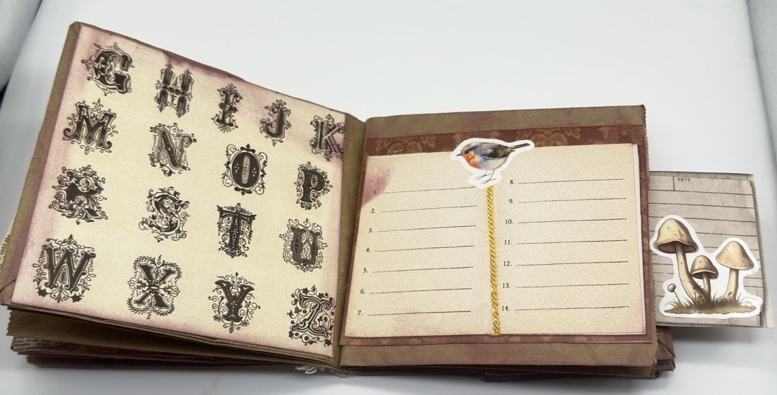 Hand Made Junk Journal Birds Nest And Butterfly Theme Coffee Dyed Paper
