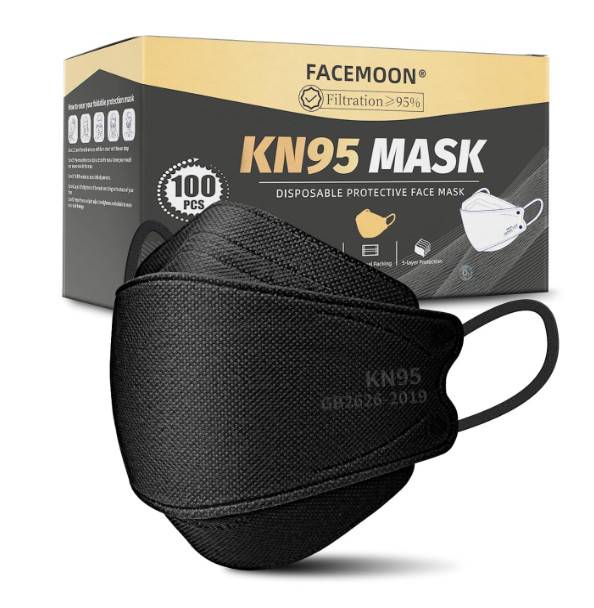 KN95 Face Mask Disposable Adults – 100 Pack 5 Layer Protection Adjustable KN95