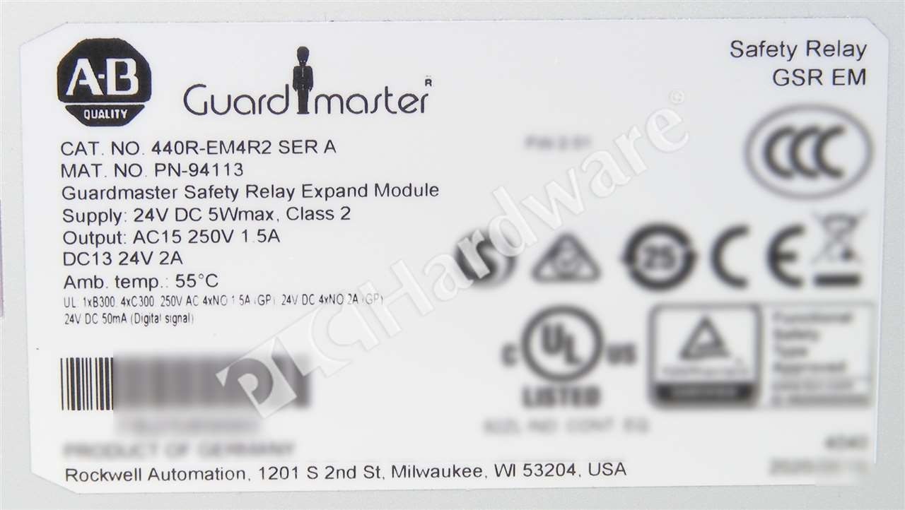 Open Pre-owned Allen Bradley 440R-EM4R2 Series A Guardmaster Expansion Module