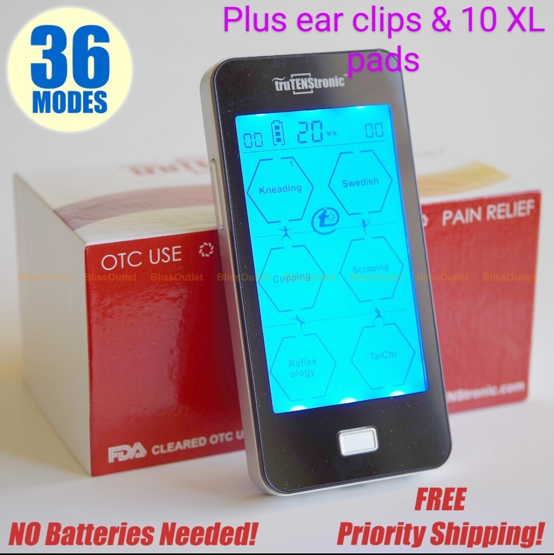 TENS Unit EMS 36 mode NMES Digital Electric Pulse Therapy Muscle Full Body COMBO