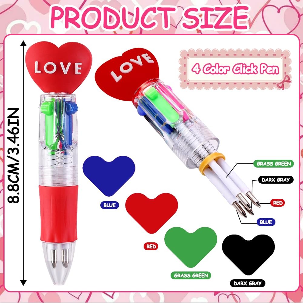 30 Pack Valentines Fun Pens with Cards 0.7mm Cute Animal Multicolor Ballpoint…