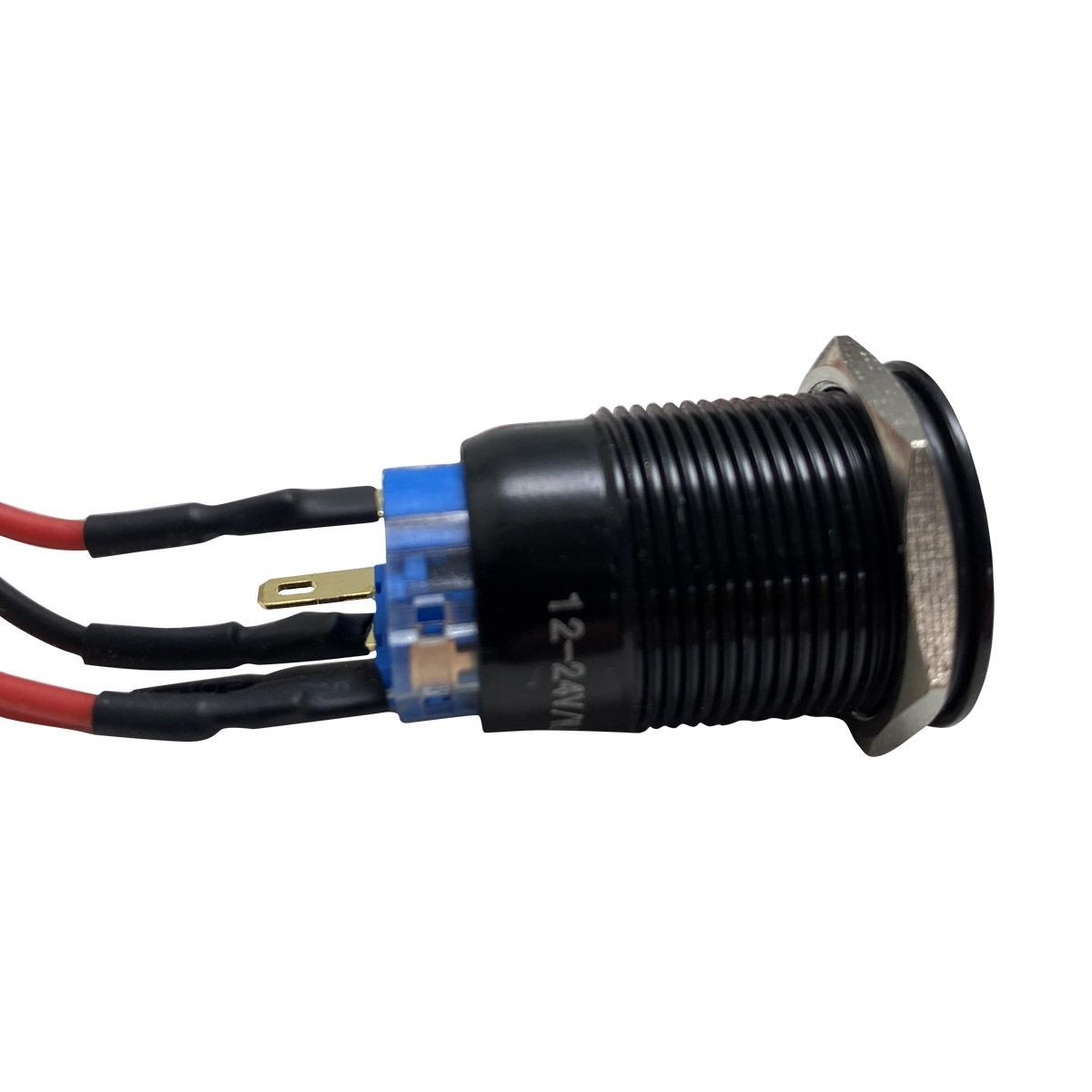 Race Sport 19mm Latching / Momentary Push Button Switch ON-OFF W Green LED 12V