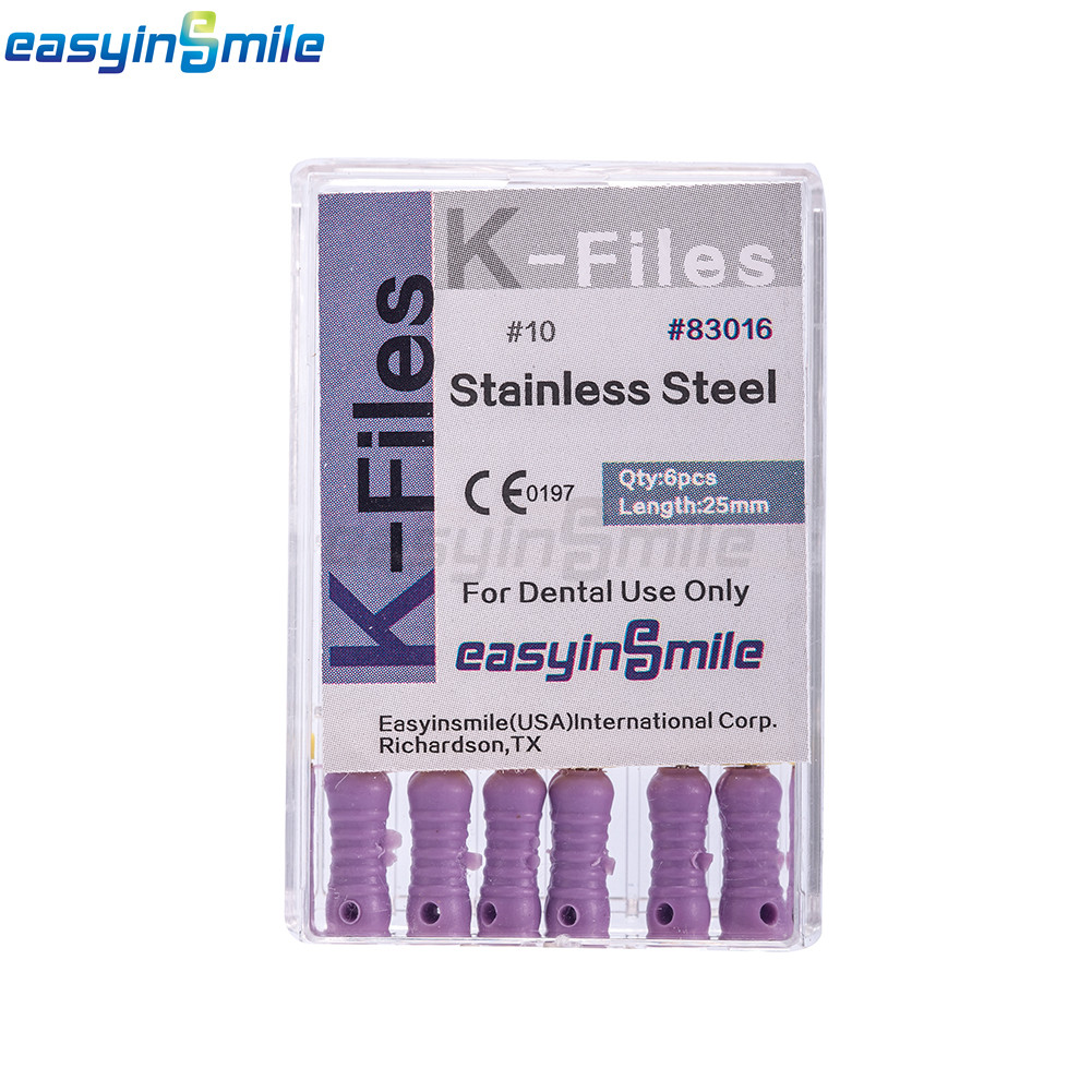 25mm Endodontic K Files dental endo root canal hand K files #6/8/10/15 stainless