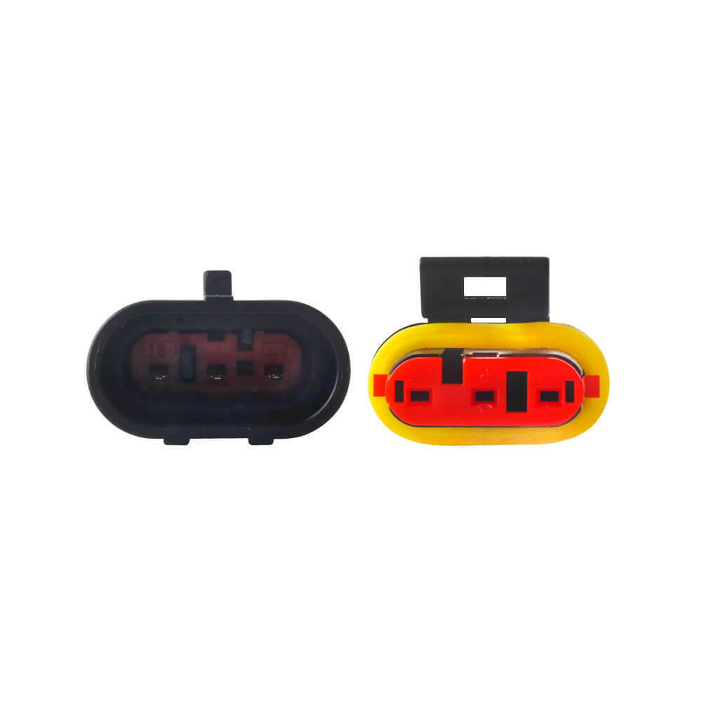 2 Sets Electrical Car 3-Pin 18AWG Wire Connector Male Female Plug Kit Waterproof