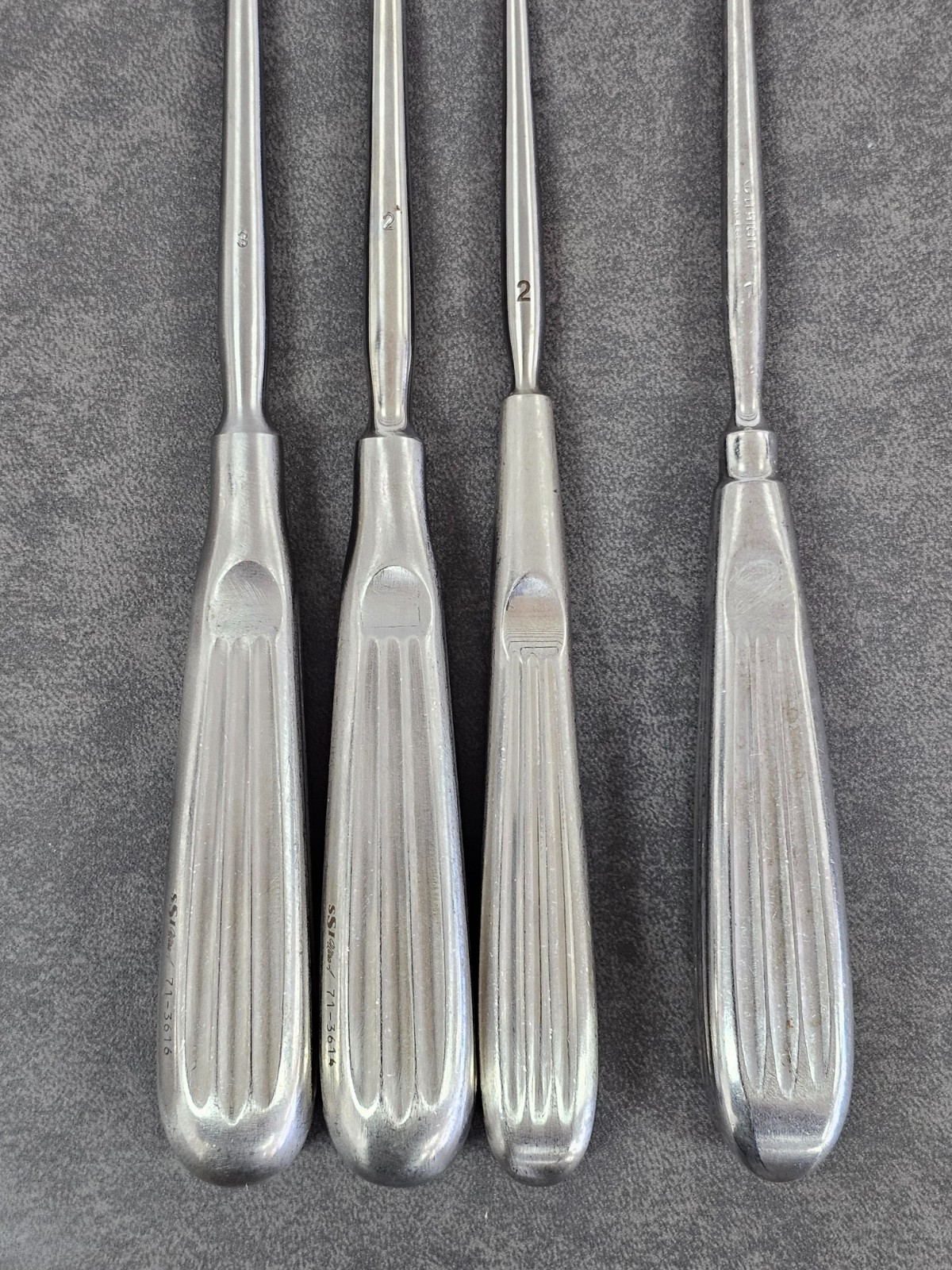 3pc SSI Ultra Barnhill Adenoid Curettes 2 3 & Child 2 + 1 Unbranded 71-3614 3616