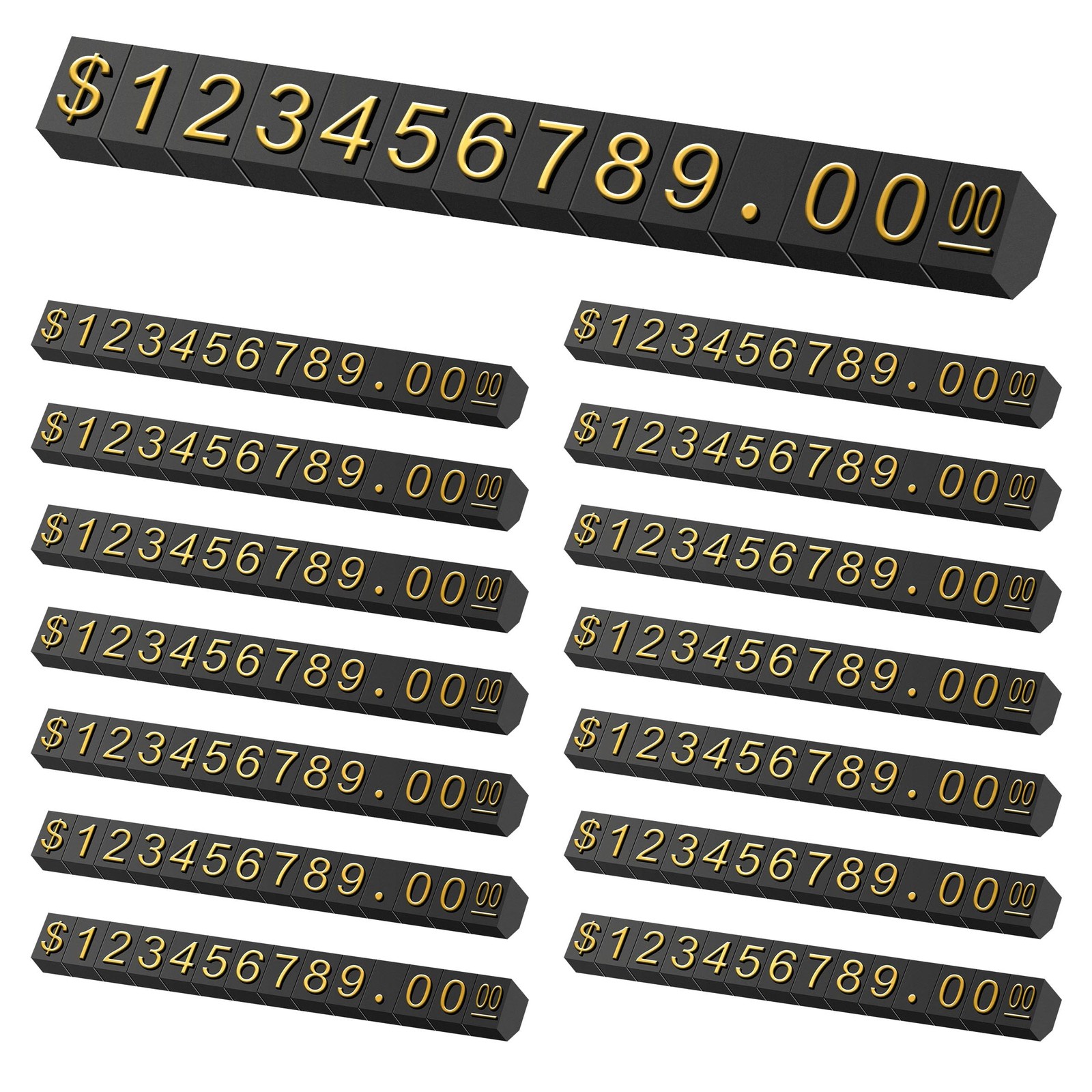 40 Sets Price Display Cube Adjustable Removable Mini Tag Number Letter Dollar…