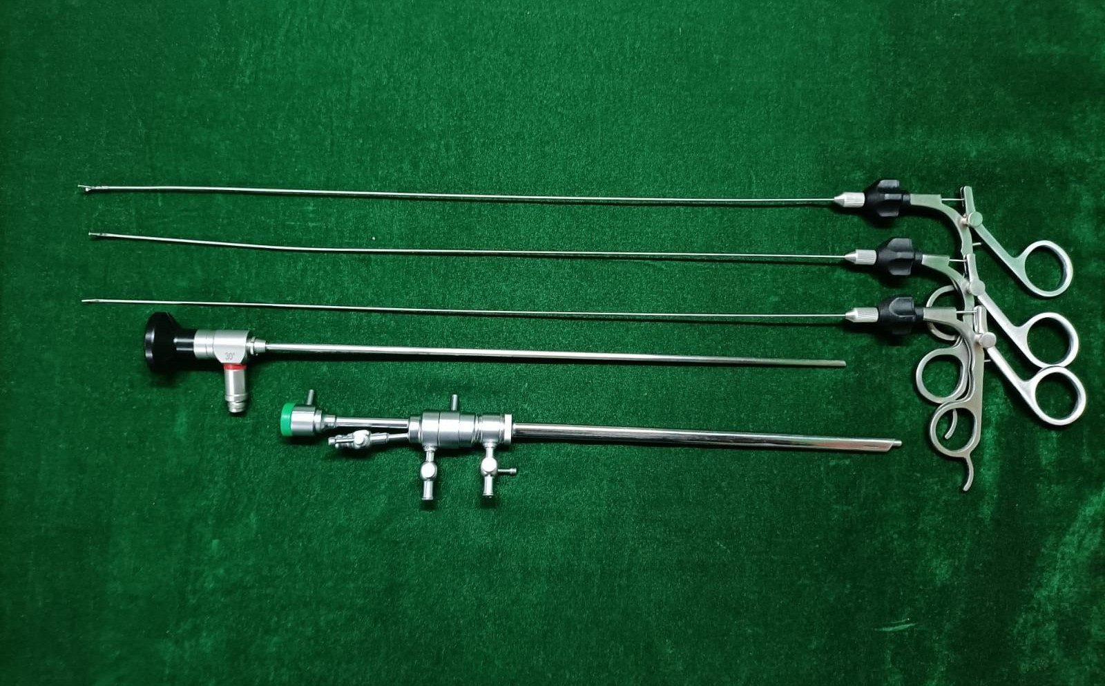 Hysteroscopy Semi Rigid Froceps Set, Bettocchi Sheath 4mm & Cystoscope 30 Degree