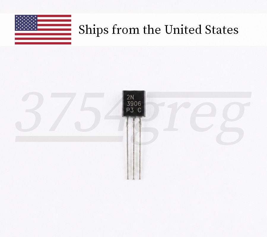 25pcs – 2N3906 – 40V 200mA 625mW PNP General Purpose Transistor – TO-92