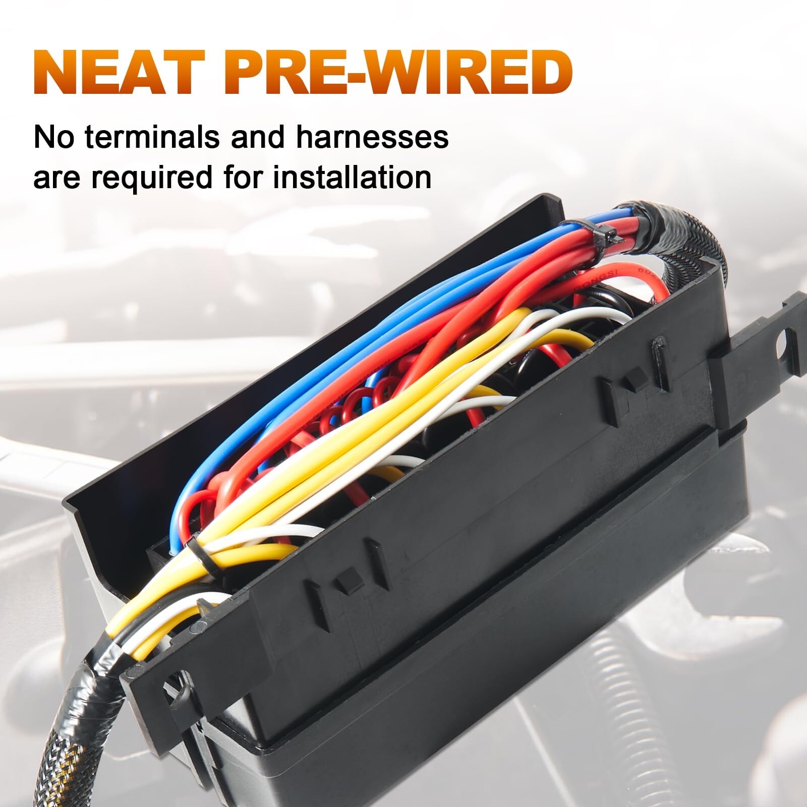 12 Volt Fuse Relay Box Pre-Wired Fuse and Relay Box with 4 Relays and 12 Way